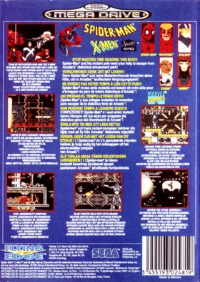 Spider-Man - X-Men - Arcade's Revenge (USA, Europe) box cover back